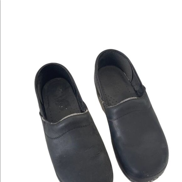 Dansko Black Leather Mule Clogs Women 34 - Picture 1 of 5